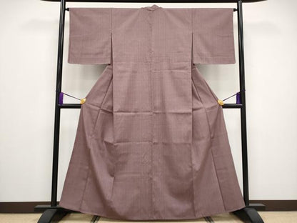 平和屋着物▽極上 本場結城紬 重要無形文化財 単衣 色無地 鴇浅葱色地 逸品 未使用 CYAA3061s5