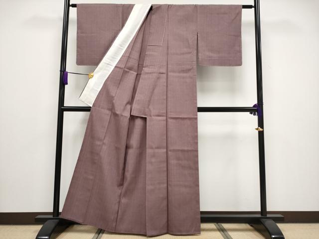 平和屋着物▽極上 本場結城紬 重要無形文化財 単衣 色無地 鴇浅葱色地 逸品 未使用 CYAA3061s5
