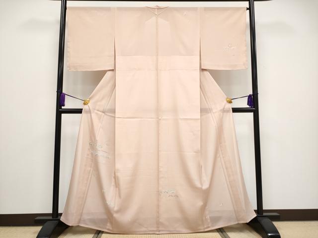 平和屋着物■極上　夏物　洗える最高級着物　＜英＞はなぶさ謹製　訪問着　絽　横段吉祥文　金彩　赤香色地　逸品　未使用　CYAA3064s5