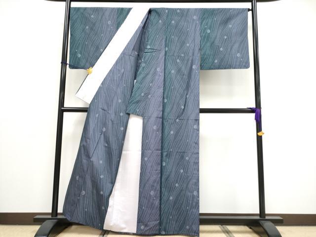 平和屋着物▽極上 本場大島紬 単衣 水玉 逸品 CYAA3080s5