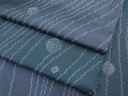 平和屋着物▽極上 本場大島紬 単衣 水玉 逸品 CYAA3080s5