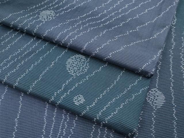 平和屋着物▽極上 本場大島紬 単衣 水玉 逸品 CYAA3080s5