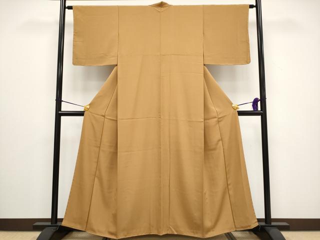 平和屋着物●極上 江戸小紋 鮫小紋柄 琥珀色地 逸品 未使用 CYAA3082s5