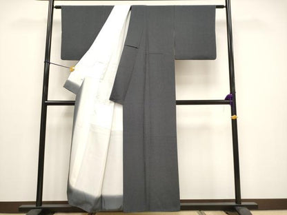 平和屋着物●極上　江戸小紋　角通し　黒地　逸品　未使用　CYAA3083s5