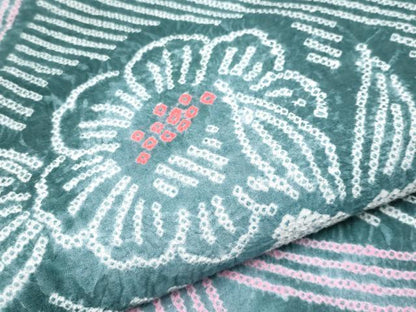 平和屋着物∴極上　夏物　浴衣　有松鳴海絞り　枝花文　綿　逸品　CYAA5099s6