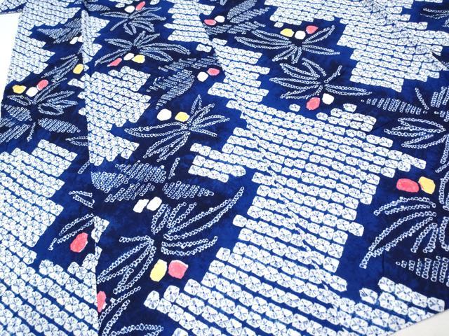 平和屋着物∴極上 夏物 浴衣 有松鳴海絞り 笹 綿 逸品 CYAA3087s5