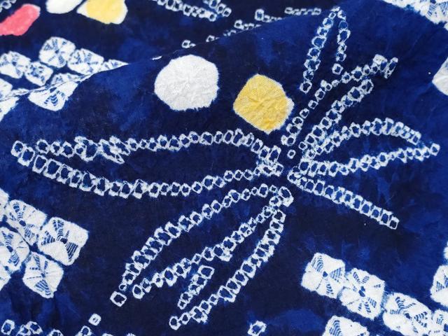 平和屋着物∴極上 夏物 浴衣 有松鳴海絞り 笹 綿 逸品 CYAA3087s5