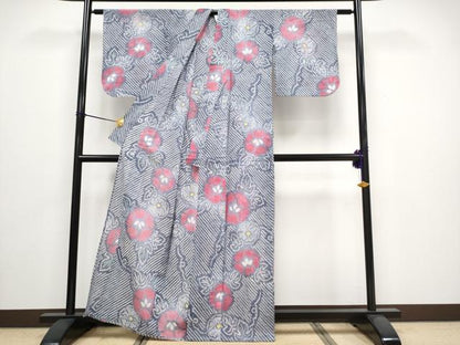 平和屋着物∴極上 夏物 浴衣 有松鳴海絞り 朝顔 綿 逸品 CYAA3092s5