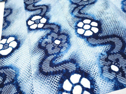 平和屋着物∴極上 夏物 浴衣 有松鳴海絞り よろけ縞花文 綿 逸品 CYAA3095s5