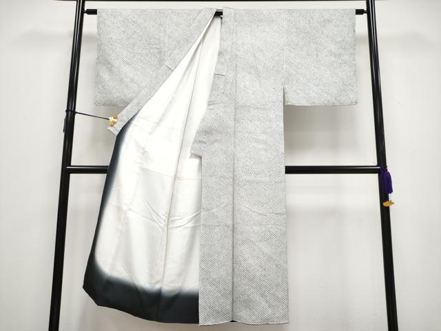 平和屋本店■希少　男性　本疋田絞り　小紋　アンサンブル　高麗納戸色地　逸品　CYAA3096s5