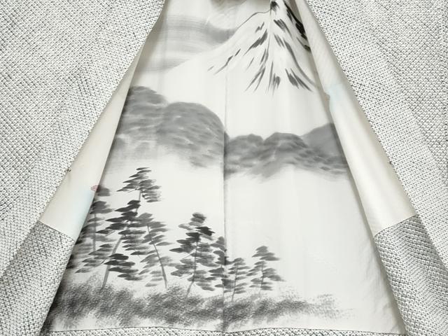 平和屋本店■希少　男性　本疋田絞り　小紋　アンサンブル　高麗納戸色地　逸品　CYAA3096s5