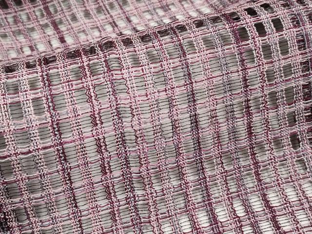 平和屋着物▽極上 スリーシーズン 春夏秋 塵除け 道行コート ロング丈 作家物 草木染 格子柄 証紙付き 逸品 CYAA3099s5