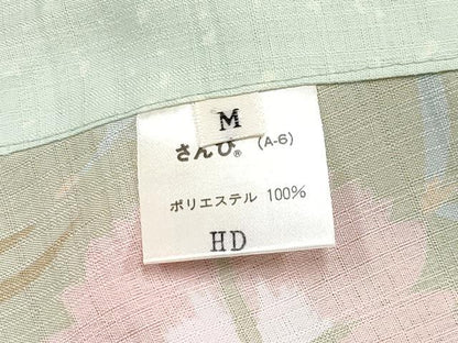 平和屋着物∴極上 夏物 小紋・浴衣兼用 短冊草花文 柳鼠色地 さんび謹製 洗える着物 未使用 CYAA3113s5
