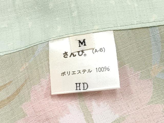 平和屋着物∴極上 夏物 小紋・浴衣兼用 短冊草花文 柳鼠色地 さんび謹製 洗える着物 未使用 CYAA3113s5