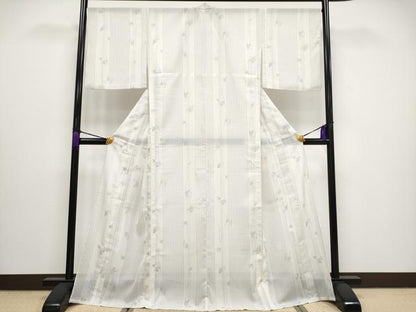 平和屋着物∴極上 夏物 森英恵・HANAE MORI 小紋・浴衣兼用 枝葉間道 やまと誂製 洗える着物 逸品 CYAA3117s5