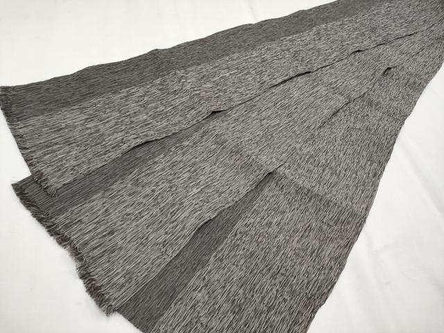 平和屋着物＊極上 夏物 男性 本場小千谷ちぢみ・兵児帯セット キングサイズ 海松色地 やまと誂製 麻 逸品 CYAA3119s5