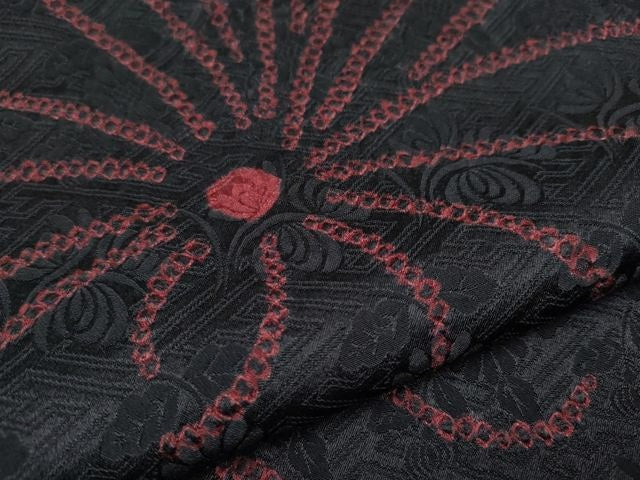 平和屋着物＃極上　長羽織　総絞り　乱菊　黒地　逸品　CYAA3122s5