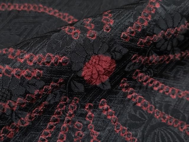 平和屋着物＃極上　長羽織　総絞り　乱菊　黒地　逸品　CYAA3122s5