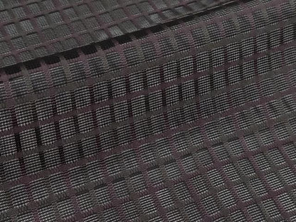 平和屋着物▽極上 スリーシーズン 春夏秋 塵除け 道中着 ロング丈 吉野間道 黒地 逸品 未使用 CYAA3124s5