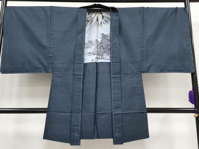 平和屋着物■極上　男性 本場大島紬 アンサンブル・長襦袢セット キングサイズ 100亀甲 総詰め 窪コマ作 証紙付き 逸品 未使用 CYAA3145s5