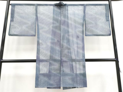平和屋着物■極上　スリーシーズン　春夏秋　塵除け　道中着　ロング丈　紋紗　流水文　暈し染め　洗える着物　CYAA3147s5