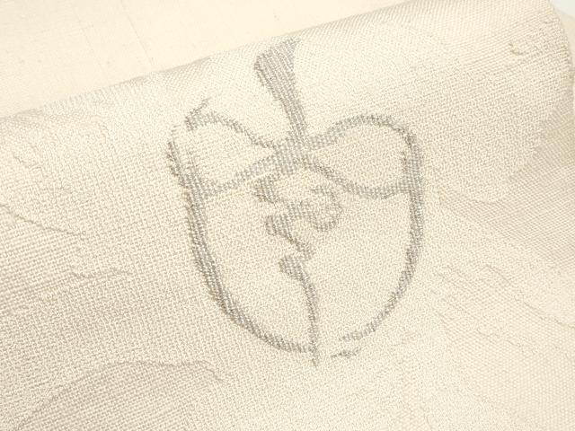 平和屋本店■希少　芸術家　岡本太郎　八寸名古屋帯　紬地　太陽の塔　銀糸　逸品　未使用　CYAA3171s5