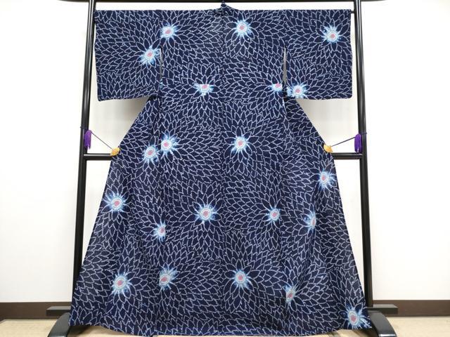 平和屋着物∴極上 夏物 浴衣 有松鳴海絞り 菊尽くし 綿 逸品 未使用 CYAA3186s5