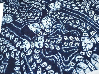 平和屋着物■極上　夏物　浴衣　有松鳴海絞り　本藍　舞蝶文　綿　逸品　CYAA3188s5