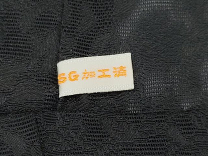 平和屋着物▽極上 スリーシーズン 春夏秋 塵除け 長羽織 花唐草紋紗 黒地 逸品 CYAA3197s5