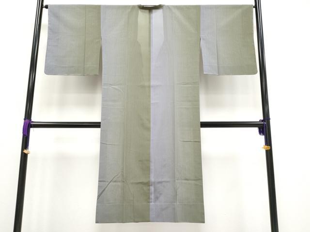 平和屋着物▽極上 スリーシーズン 春夏秋 塵除け 道行コート 雨コート ロング丈 すかし織 糀織物謹製 証紙付き 逸品 未使用 CYAA3206s5