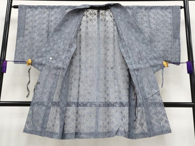 平和屋着物▽極上 スリーシーズン 春夏秋 塵除け 道中着 ロング丈 菱繋ぎ 逸品 CYAA3209s5