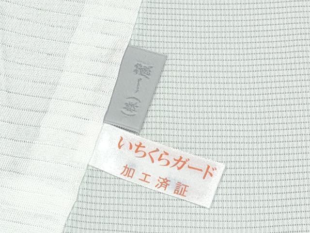 平和屋着物＊極上 夏物 江戸小紋 絽 万筋 白×千草鼠色 逸品 CYAA3214s5