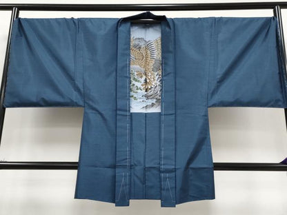 平和屋着物■極上　男性　本場大島紬　アンサンブル　キングサイズ　青褐色地　逸品　未使用　CYAA3228s5