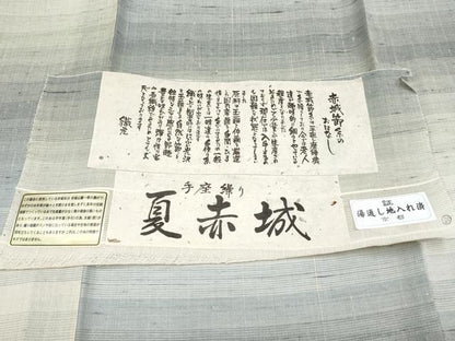 平和屋本店＊極上 夏物 夏赤城 手座繰り 根啓織物謹製 証紙付き 逸品 CYAA3235s5