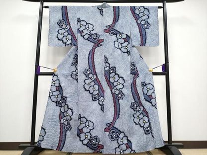 平和屋着物∴極上　夏物　浴衣　有松鳴海絞り　舞花文　綿　逸品　CYAA3251s5