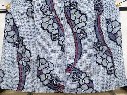 平和屋着物∴極上　夏物　浴衣　有松鳴海絞り　舞花文　綿　逸品　CYAA3251s5