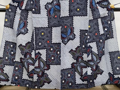 平和屋着物∴極上 夏物 浴衣 有松鳴海絞り 舞蝶文 綿 逸品 未使用 CYAA3253s5