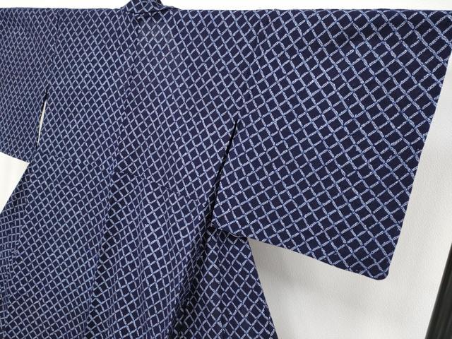 平和屋着物∴極上 夏物 浴衣 有松鳴海絞り 菱繋ぎ 綿 逸品 未使用 CYAA3254s5
