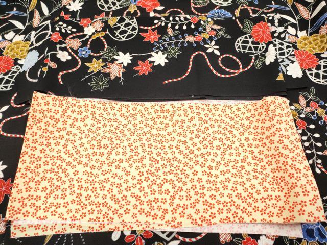 平和屋本店■極上　七五三　女の子　7歳　祝着・長襦袢セット　花籠文　黒地　鬼しぼ縮緬　反端付き　逸品　CYAA3259s5