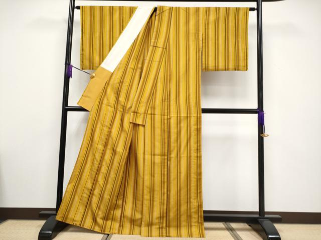 平和屋着物■極上　本場黄八丈　綾織　紬　単衣　逸品　CYAA3264s5 平和屋着物▽極上 本場黄八丈 綾織 紬 単衣 逸品 CYAA3264s5 - メルカリ
