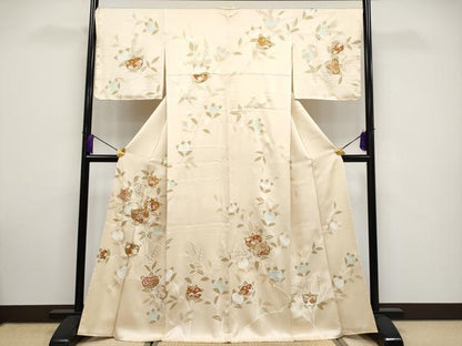 平和屋本店■極上　創業460年・千總　訪問着　駒刺繍　枝橘　金彩　肌色地　そごう扱い　逸品　未使用　CYAA3265s5