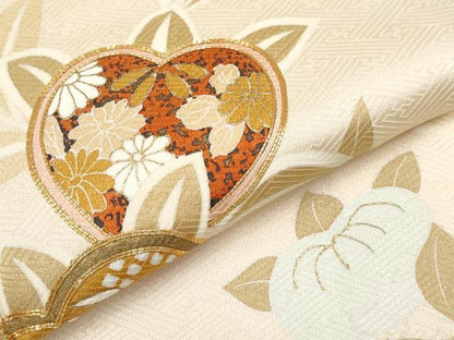 平和屋本店■極上　創業460年・千總　訪問着　駒刺繍　枝橘　金彩　肌色地　そごう扱い　逸品　未使用　CYAA3265s5