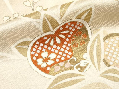 平和屋本店■極上　創業460年・千總　訪問着　駒刺繍　枝橘　金彩　肌色地　そごう扱い　逸品　未使用　CYAA3265s5
