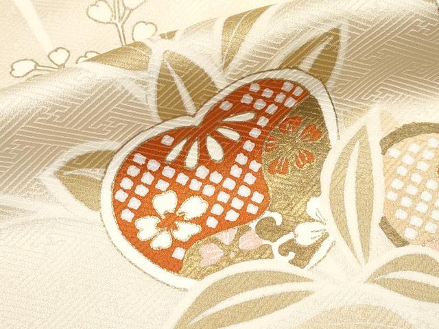 平和屋本店■極上　創業460年・千總　訪問着　駒刺繍　枝橘　金彩　肌色地　そごう扱い　逸品　未使用　CYAA3265s5