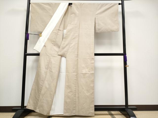 平和屋着物▽極上 色留訪問着 本場大島紬 白大島 単衣 楓 肌色地 丸宮織物謹製 証紙付き 逸品 CYAA3266s5