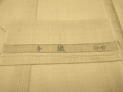平和屋着物■極上　夏物　紗紬　手織　色無地　枯色地　伊と幸　反端付き　逸品　CYAA3276s5