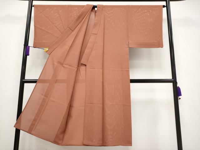 平和屋着物＊極上 夏物 男性 色無地 絽 洗朱色地 逸品 CYAA3280s5