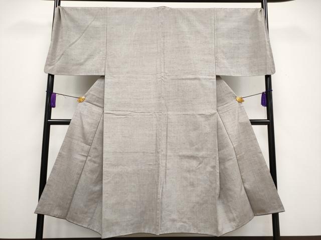 平和屋着物●極上　男性　紬　色無地　茶鼠色地　逸品　未使用　CYAA3281s5