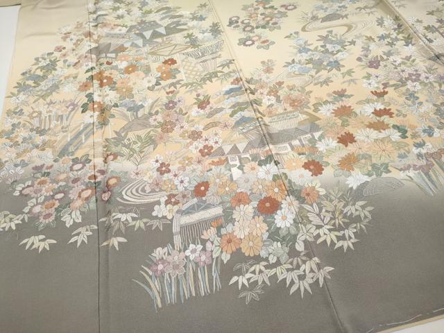 平和屋本店■極上　訪問着　呉県刺繍　総刺繍　御所解文　暈し染め　金糸　逸品　未使用　CYAA3288s5