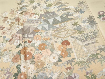 平和屋本店■極上　訪問着　呉県刺繍　総刺繍　御所解文　暈し染め　金糸　逸品　未使用　CYAA3288s5